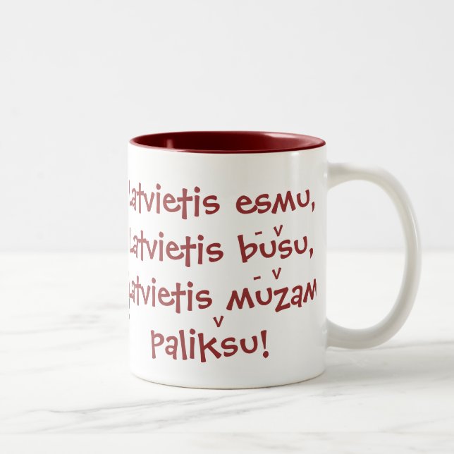 De Café Em Dois Tons Caneca letão (Direita)