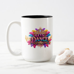 De Café Em Dois Tons Caneca Let's Dance