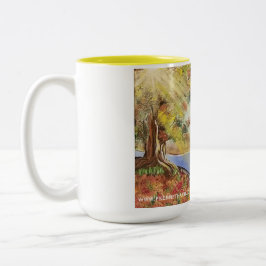 De Café Em Dois Tons Caneca Leve do outono