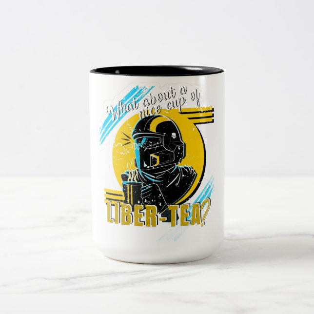 De Café Em Dois Tons Caneca Liber-Tea Helldivers 2 (Centro)