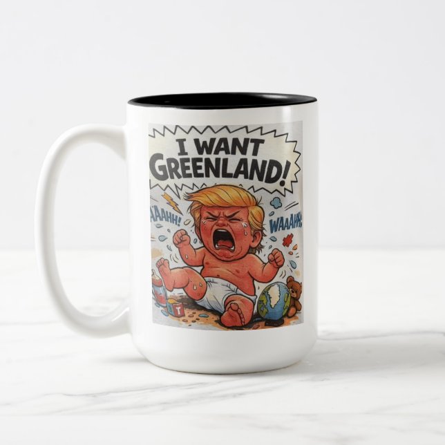 De Café Em Dois Tons Caneca Liberdade para a Groenlândia (Esquerda)