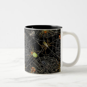 De Café Em Dois Tons Caneca líquida das aranhas pretas