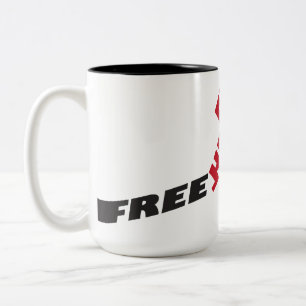 De Café Em Dois Tons Caneca livre da agitação do salto