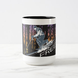 De Café Em Dois Tons Caneca livre do salto