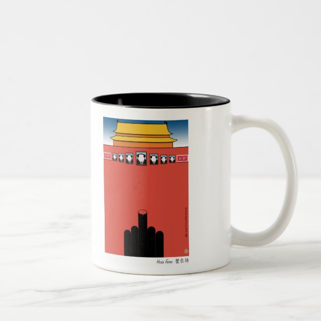De Café Em Dois Tons Caneca louca do caranguejo (Direita)
