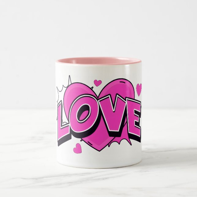 De Café Em Dois Tons Caneca LOVE Duas Cores (Centro)