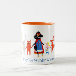 De Café Em Dois Tons Caneca Lucy the Wonder Weenie