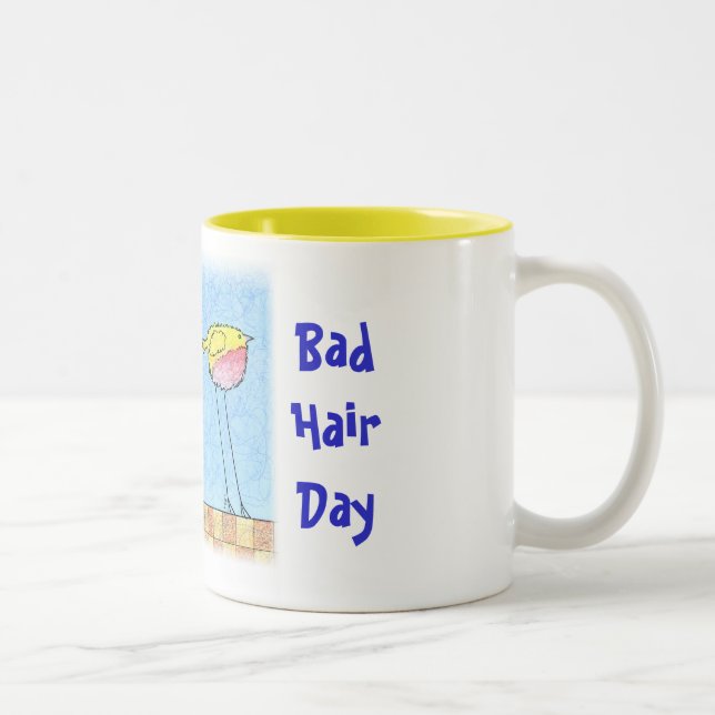 De Café Em Dois Tons Caneca má do dia do cabelo (Direita)
