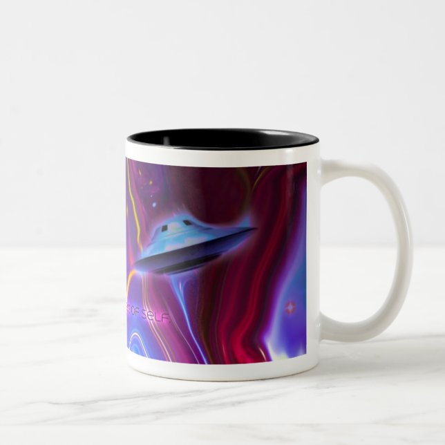 De Café Em Dois Tons Caneca magenta da dimensão do UFO (Direita)