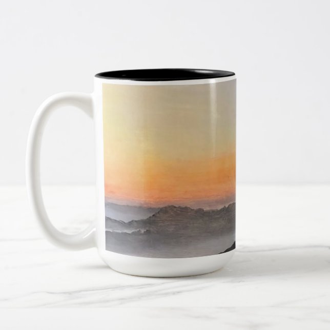 De Café Em Dois Tons Caneca Matinal Meditativa (Esquerda)