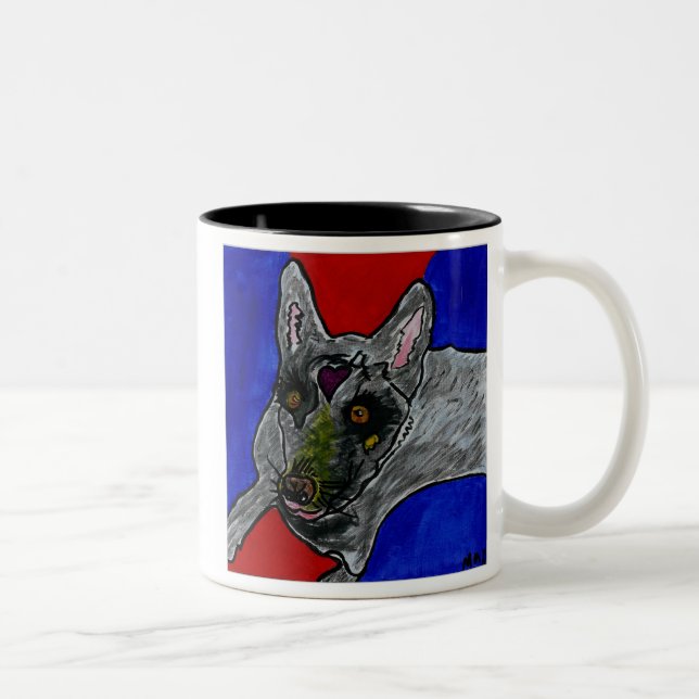 De Café Em Dois Tons Caneca máxima (Direita)