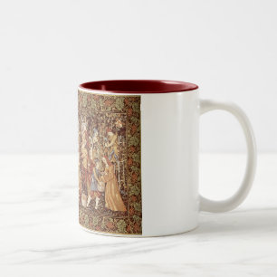 De Café Em Dois Tons Caneca medieval da tapeçaria