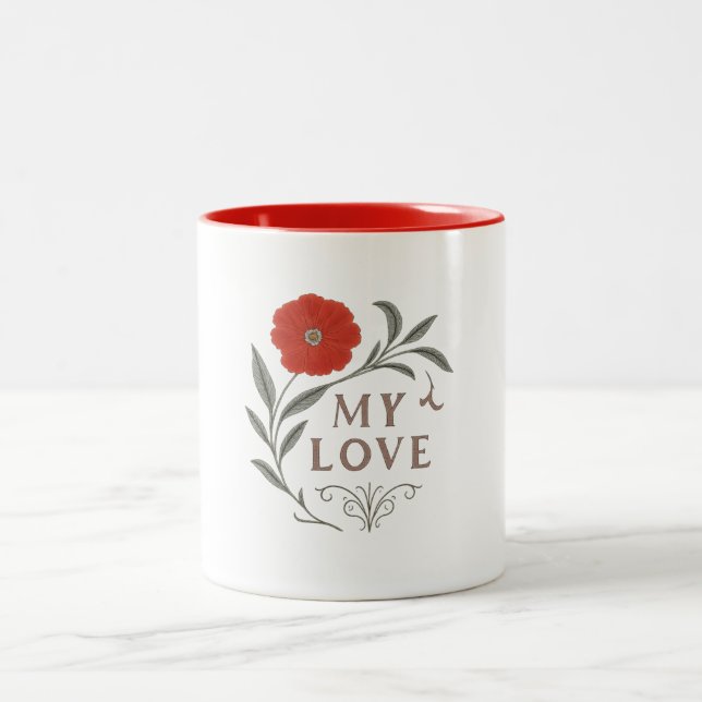 De Café Em Dois Tons Caneca - Meu Amor (Centro)