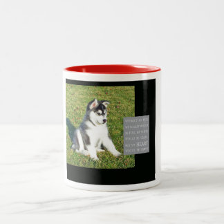 De Café Em Dois Tons Caneca - meu coração estaria vazio sem meu cão