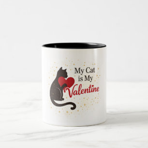 De Café Em Dois Tons Caneca Meu Gato É Meu Namorado – Silhueta Preta