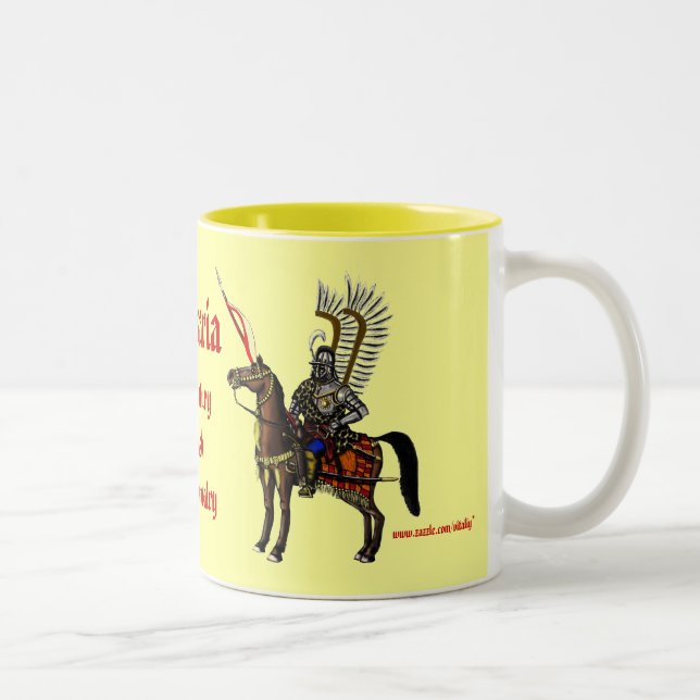 De Café Em Dois Tons Caneca militar legal do hussar polonês (Direita)