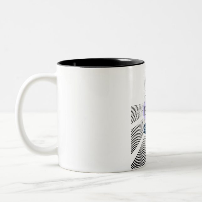 De Café Em Dois Tons Caneca Minimalista (Esquerda)