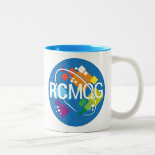 De Café Em Dois Tons Caneca moderna do logotipo da guilda da edredão d