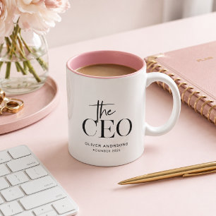 De Café Em Dois Tons Caneca Moderna Minimalista para CEO Presente Per