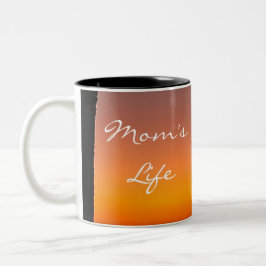 De Café Em Dois Tons Caneca Moderno Primeiro Dia das Mães - Pôr do Sol