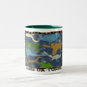 De Café Em Dois Tons caneca Mosi-oa-Tunya