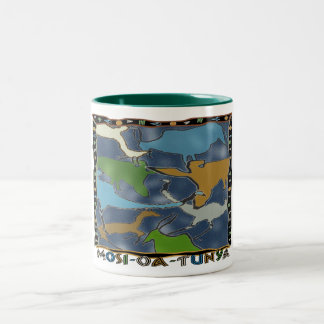 De Café Em Dois Tons caneca Mosi-oa-Tunya
