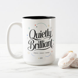 De Café Em Dois Tons Caneca Motivacional Silenciosamente Brilhante
