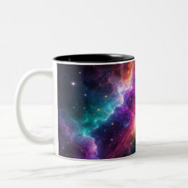 De Café Em Dois Tons Caneca (Mug) Festa das Nebulosas