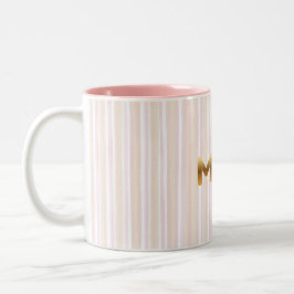 De Café Em Dois Tons Caneca MUM Dourada Elegante - Dia das Mães Minimal