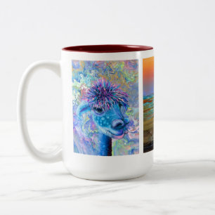 De Café Em Dois Tons caneca mystical mágica das alpacas