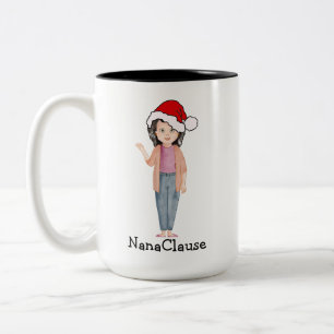 De Café Em Dois Tons Caneca Nana Clause