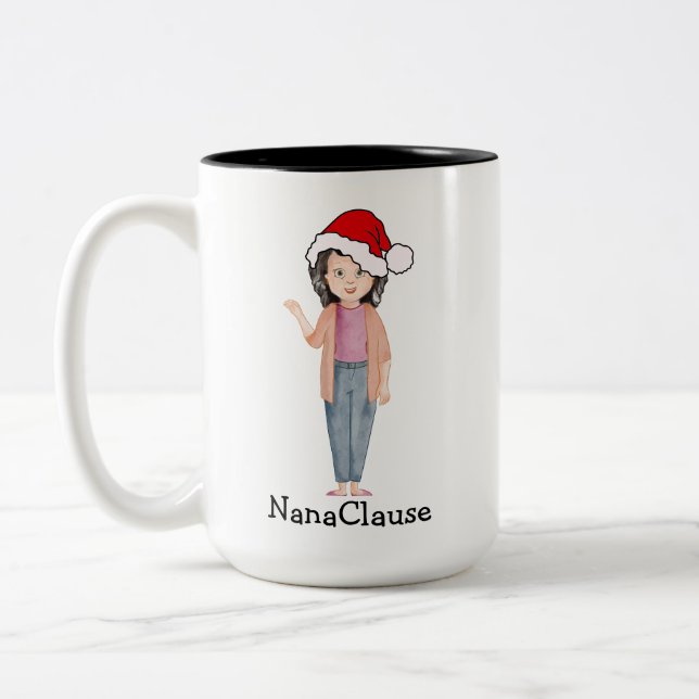 De Café Em Dois Tons Caneca Nana Clause (Esquerda)
