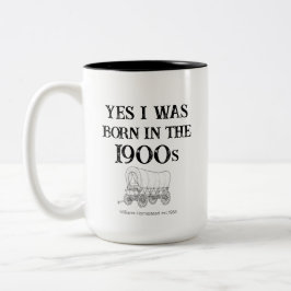 De Café Em Dois Tons Caneca 'Nascido nos anos 1900', presente engraçado