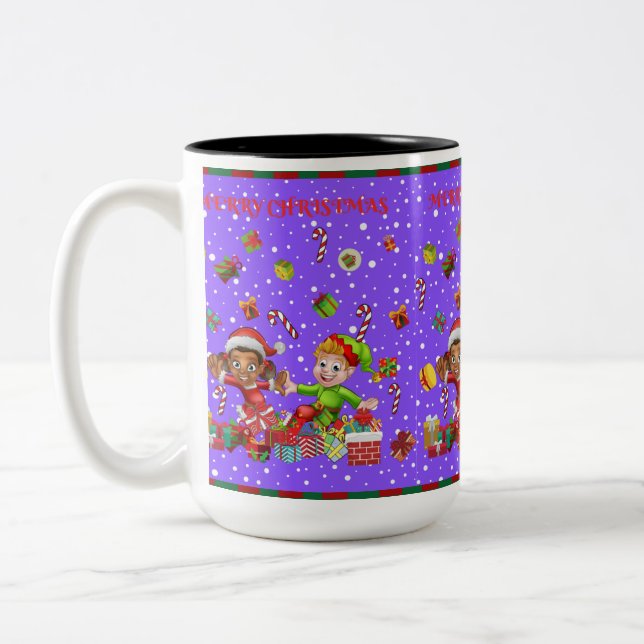 De Café Em Dois Tons Caneca Natal (Esquerda)
