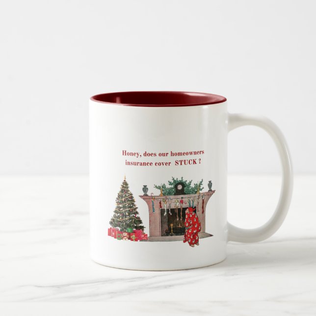 De Café Em Dois Tons Caneca Natal (Direita)