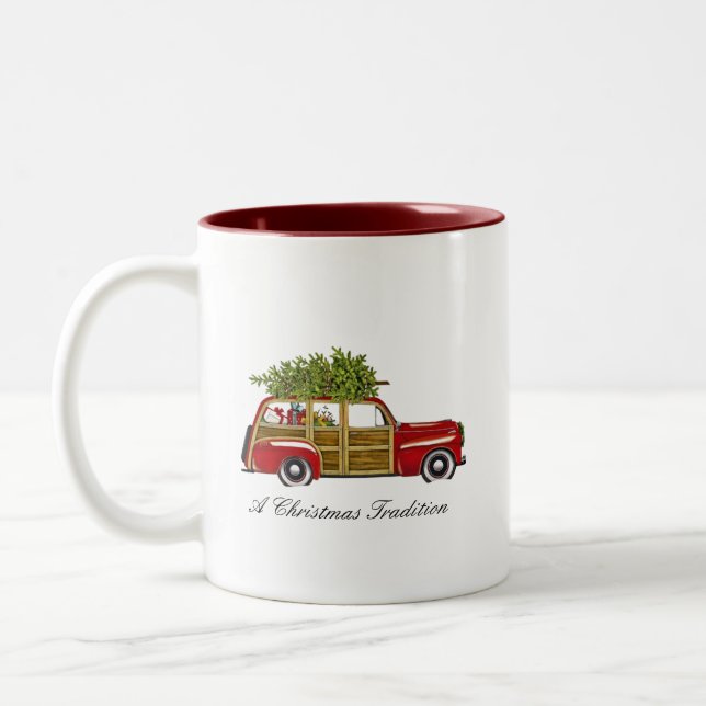 De Café Em Dois Tons Caneca Natal (Esquerda)