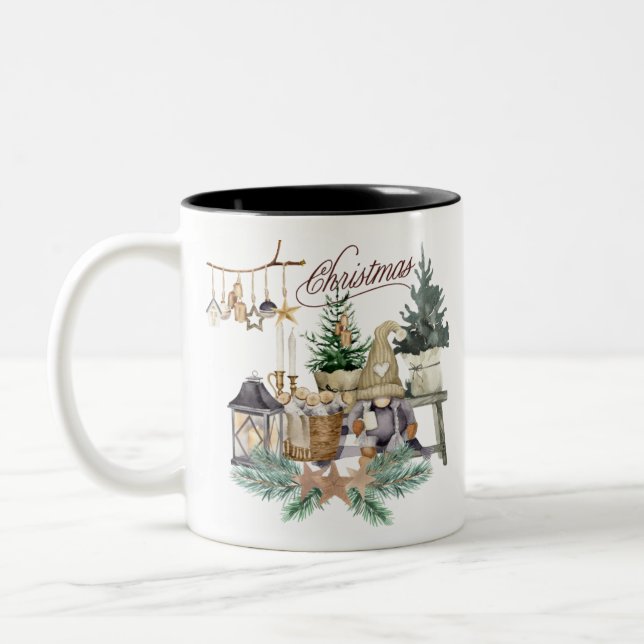 De Café Em Dois Tons Caneca Natal #58. 11oz (Esquerda)