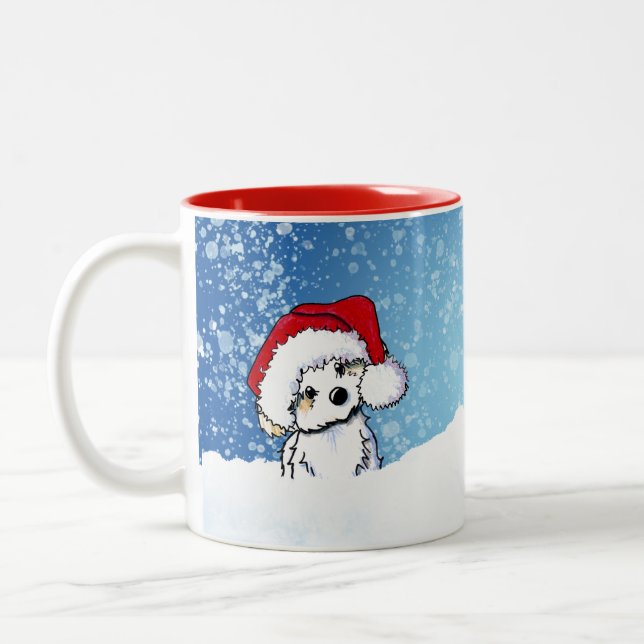 De Café Em Dois Tons Caneca Natal Havanesa (Esquerda)