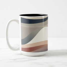 De Café Em Dois Tons Caneca Neutra Abstrata