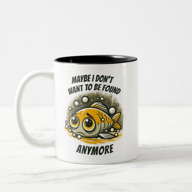 De Café Em Dois Tons Caneca NOT Encontrando o Peixe (Esquerda)