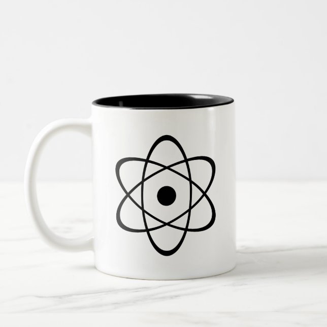 De Café Em Dois Tons Caneca "nuclear" do pictograma (Esquerda)