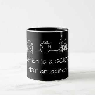 De Café Em Dois Tons Caneca Nutrição é uma Ciência NÃO uma Opinião