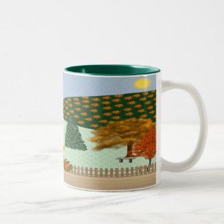 De Café Em Dois Tons Caneca oca da abóbora
