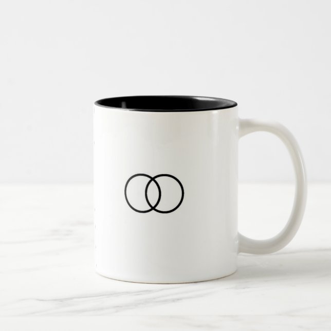 De Café Em Dois Tons Caneca oficial do casamento (Direita)