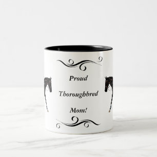 De Café Em Dois Tons Caneca orgulhosa da mamã do puro-sangue