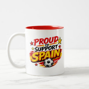 De Café Em Dois Tons Caneca ORGULHOSO POR APOIAR A ESPANHA Espanha Pa