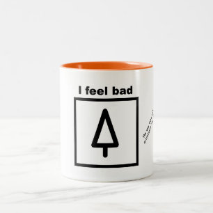 De Café Em Dois Tons Caneca - Orienteering - eu sinto mau