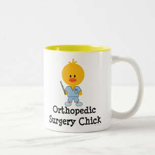 De Café Em Dois Tons Caneca ortopédica do pintinho da cirurgia