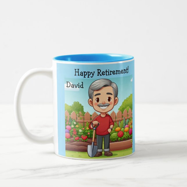 De Café Em Dois Tons Caneca para celebrar a aposentadoria  (Esquerda)
