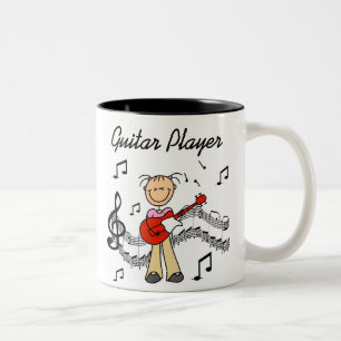 De Café Em Dois Tons Caneca para Guitarrista